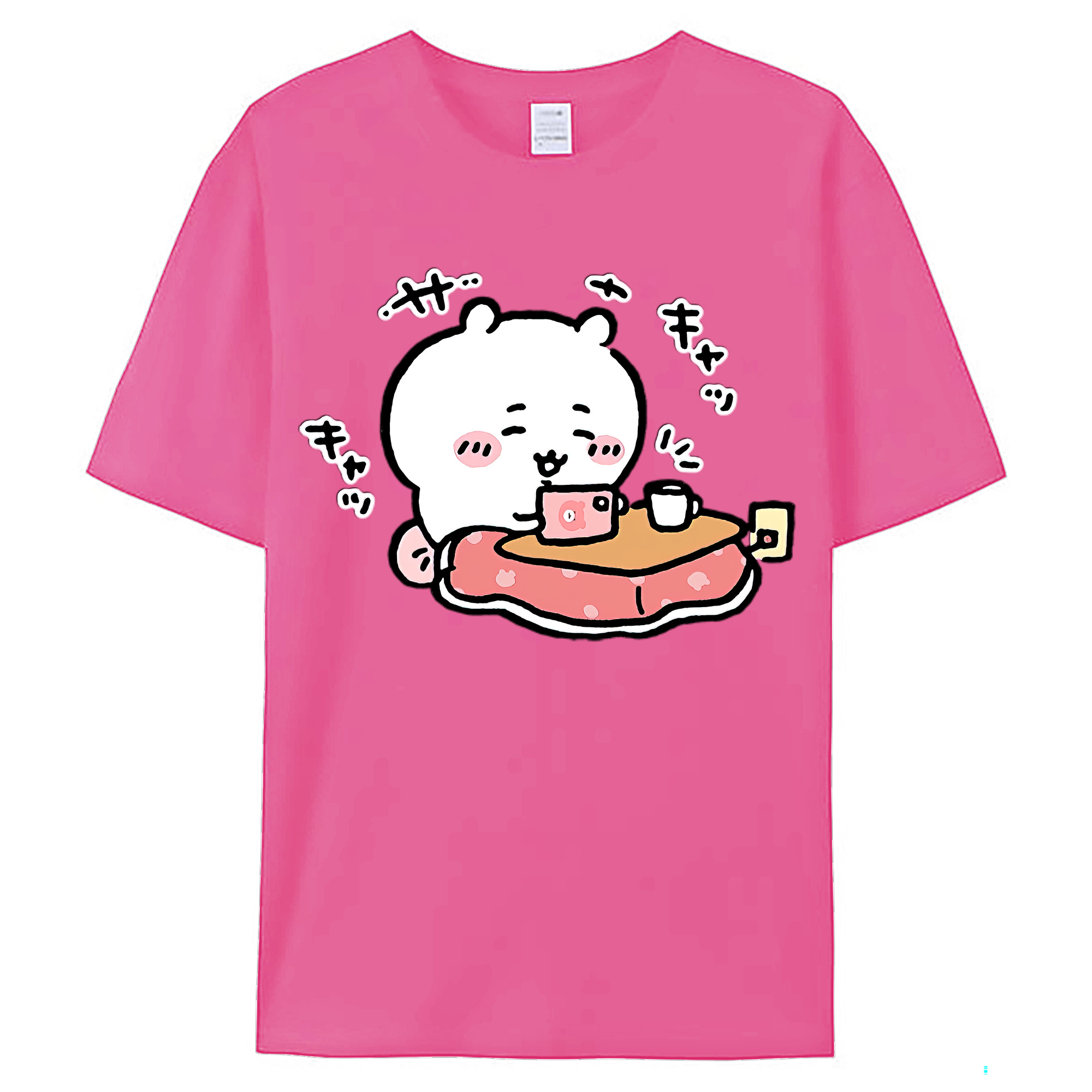 （画像用） ちいかわ ちいかわ Chii-kawa chiikawa レディースカジュアルプリントTシャツ（綿100％）